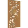 Wanddecoratie tuin bamboe-ontwerp 105x55 cm cortenstaal