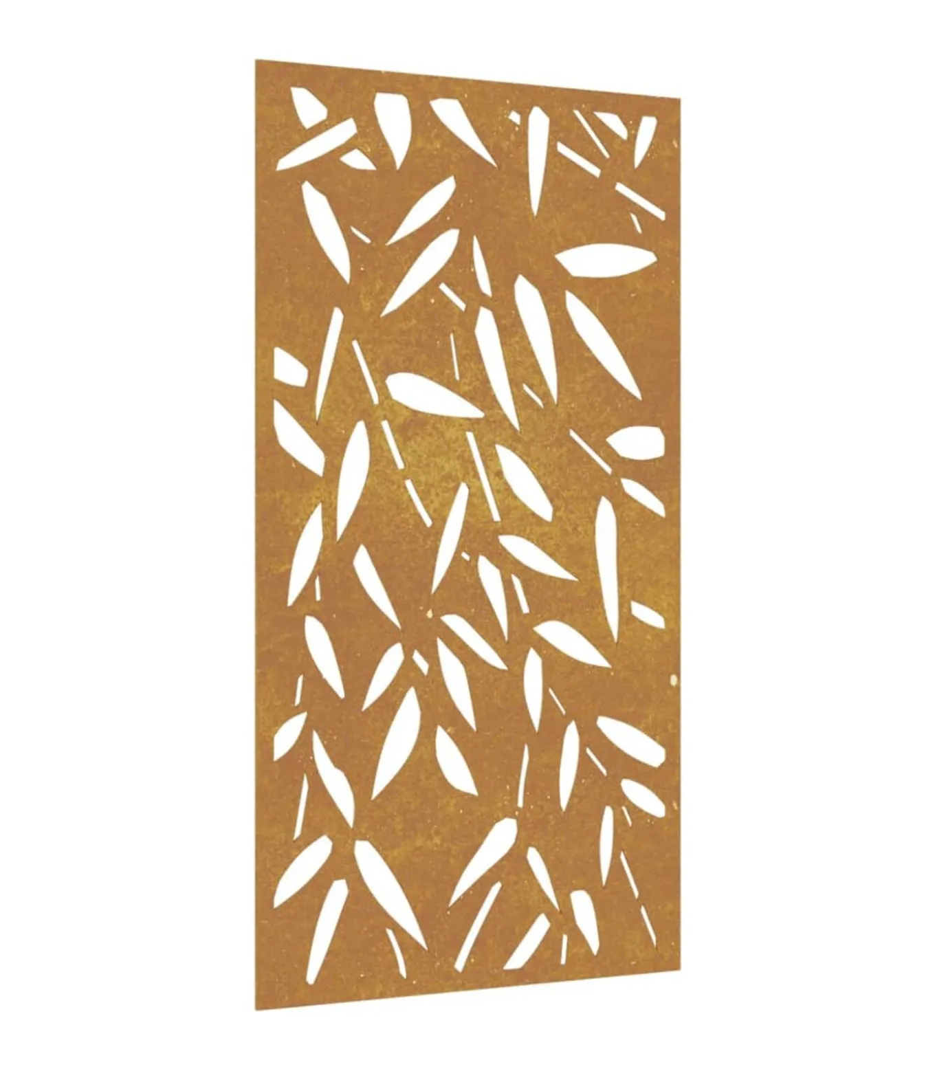 Wanddecoratie tuin bamboebladontwerp 105x55 cm cortenstaal
