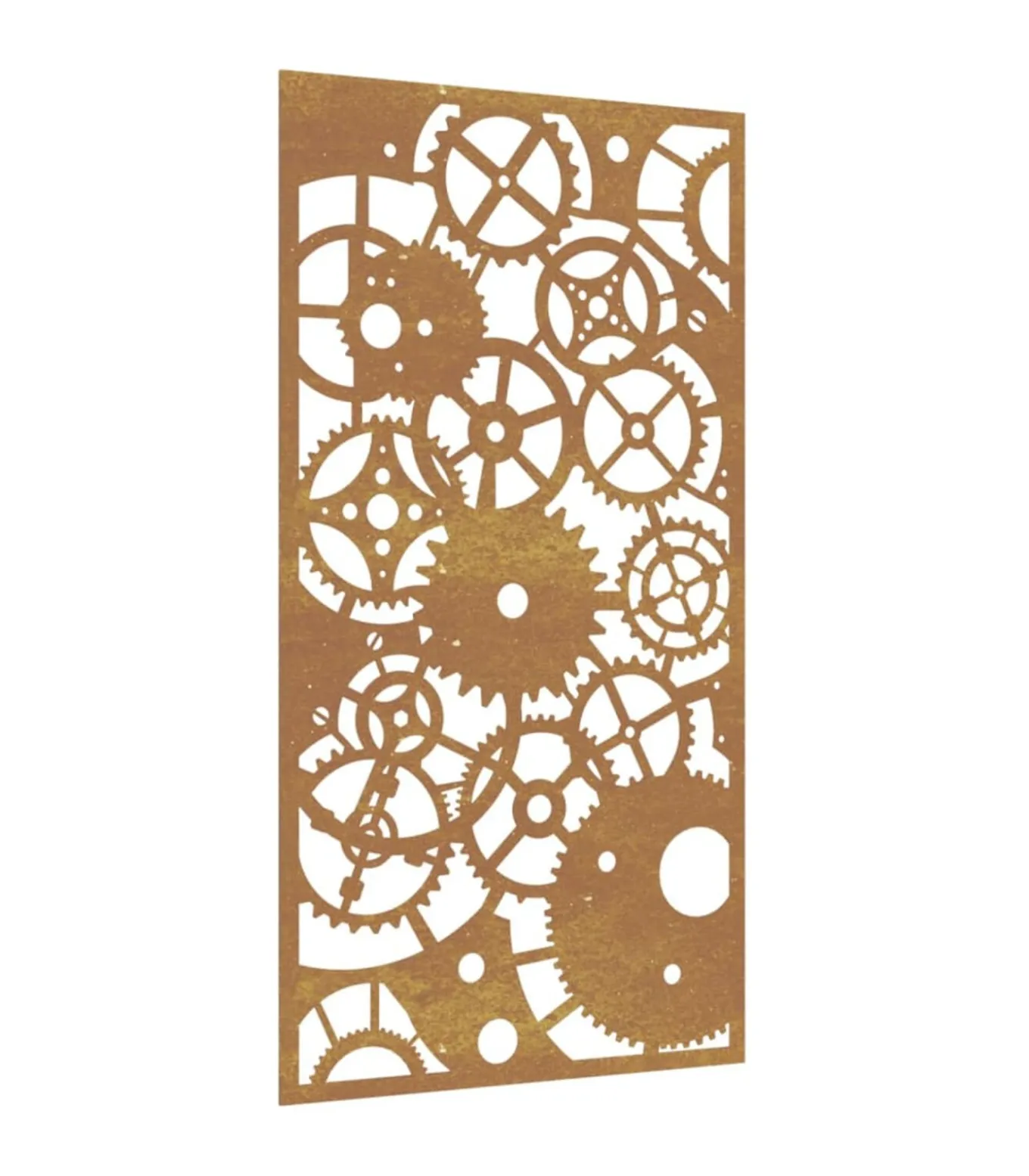 Wanddecoratie tuin tandwielontwerp 105x55 cm cortenstaal