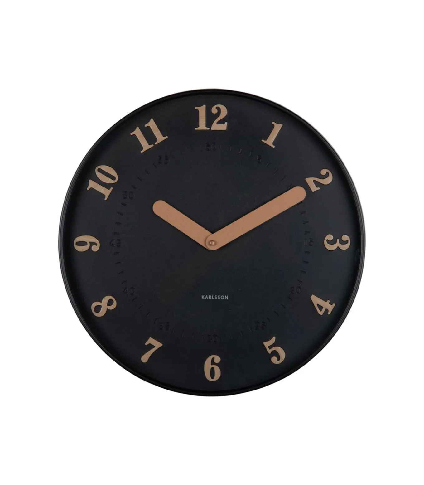 Wandklok Amena - Zwart - 40x40x40cm