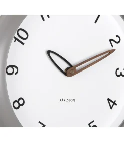 Wandklok Bella - Donkergrijs - 4.2x30x30cm