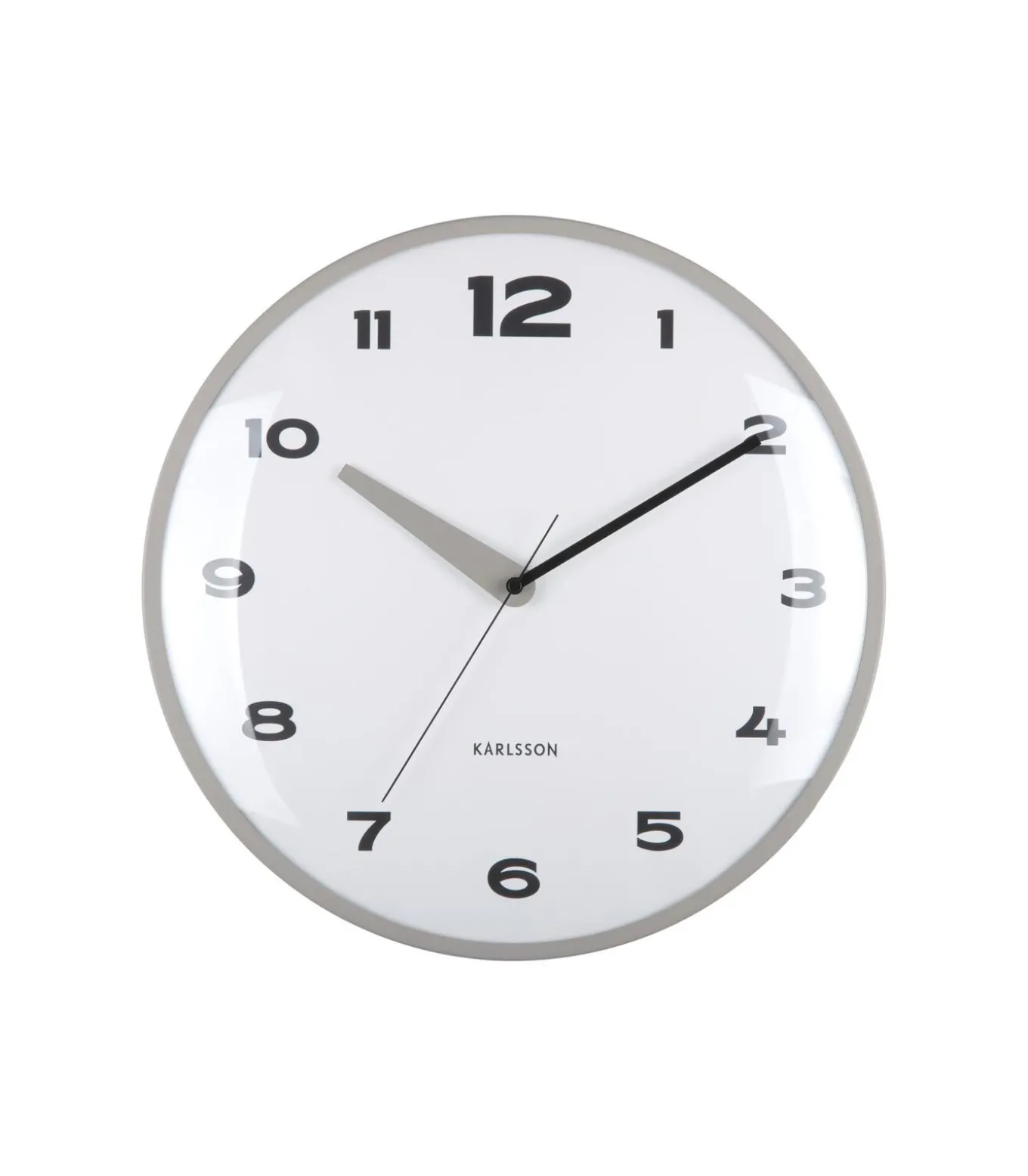 Wandklok Brisk Dome - Donkergrijs - Ø40cm