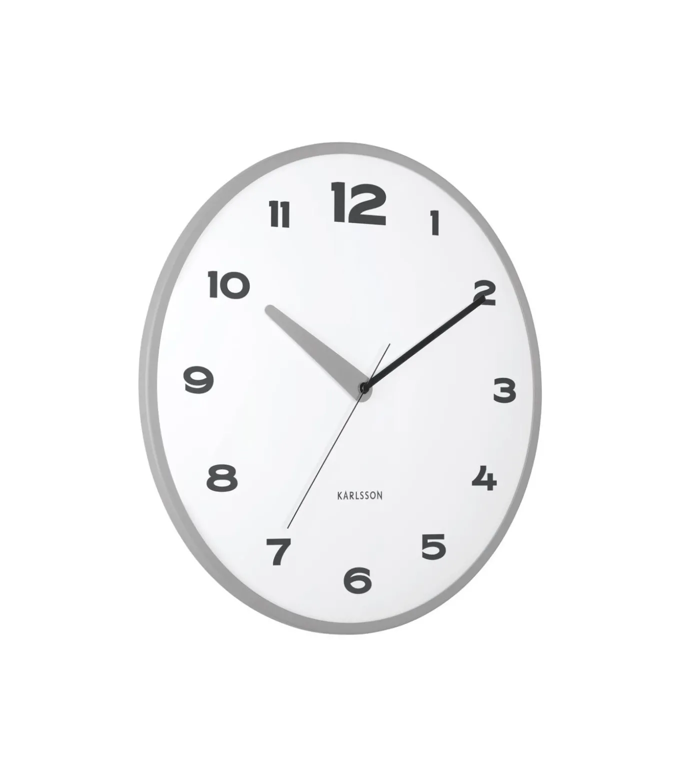 Wandklok Brisk Dome - Donkergrijs - Ø40cm