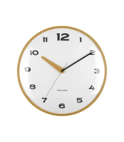 Wandklok Brisk Dome - Okergeel - Ø40cm