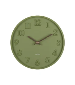 Wandklok Calma - Legergroen - 3.8x30x30cm