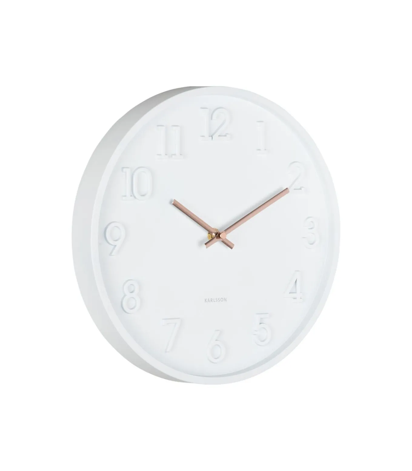 Wandklok Calma - Mat wit - 3.8x30x30cm