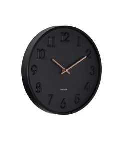 Wandklok Calma - Zwart - 3.8x30x30cm