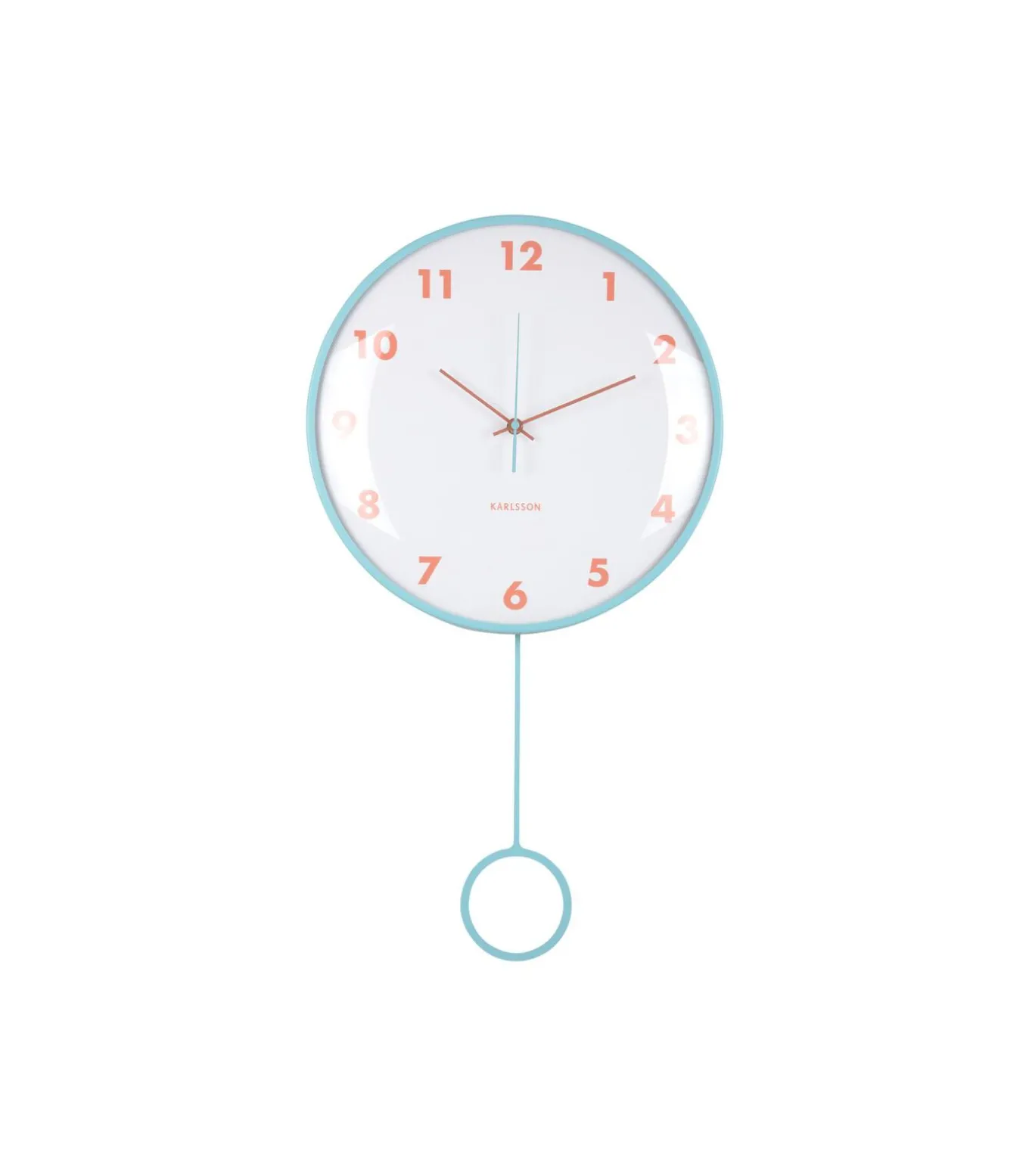 Wandklok Cheeky Dome - Zachtblauw - 7.1x35.5x61.5cm