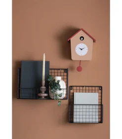 Wandklok Cuckoo Light - Zachtbruin - 23x10.5x26.4cm