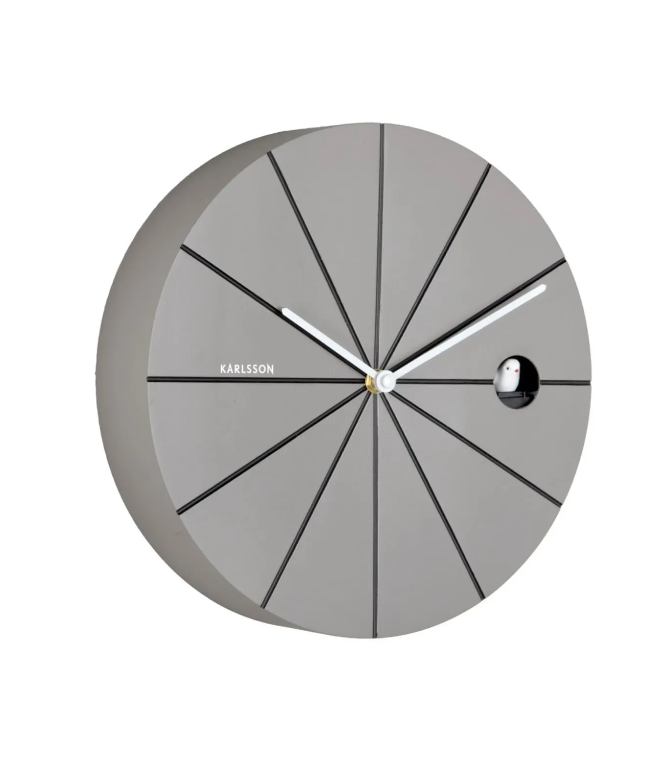 Wandklok Destacado Cuckoo - Grijs - 28x28x28cm