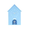 Wandklok Dog House - Blauw - 24.9x9x27cm