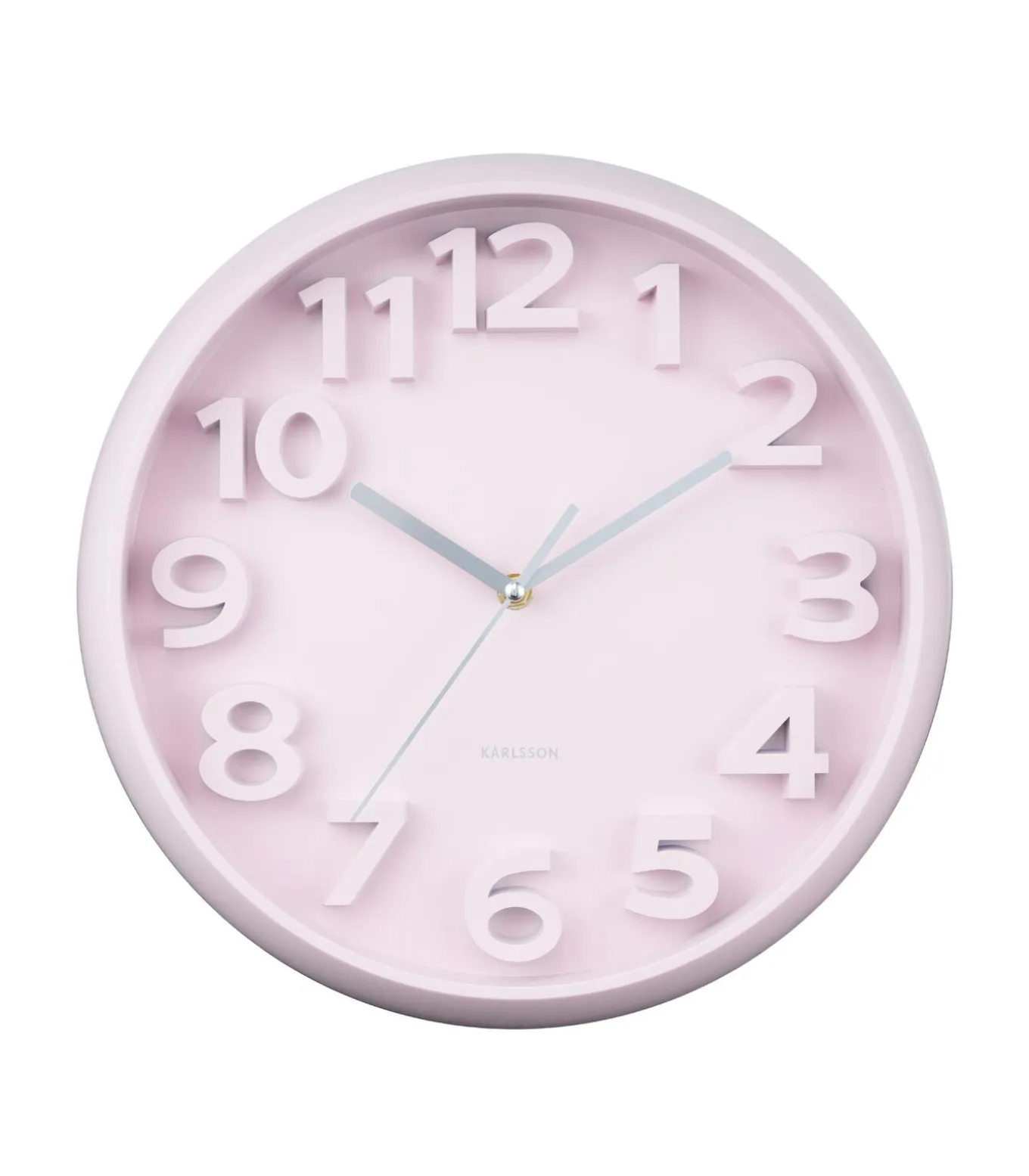 Wandklok Elevated Classic Numbers - Zachtroze - 5x33.5x33.5cm