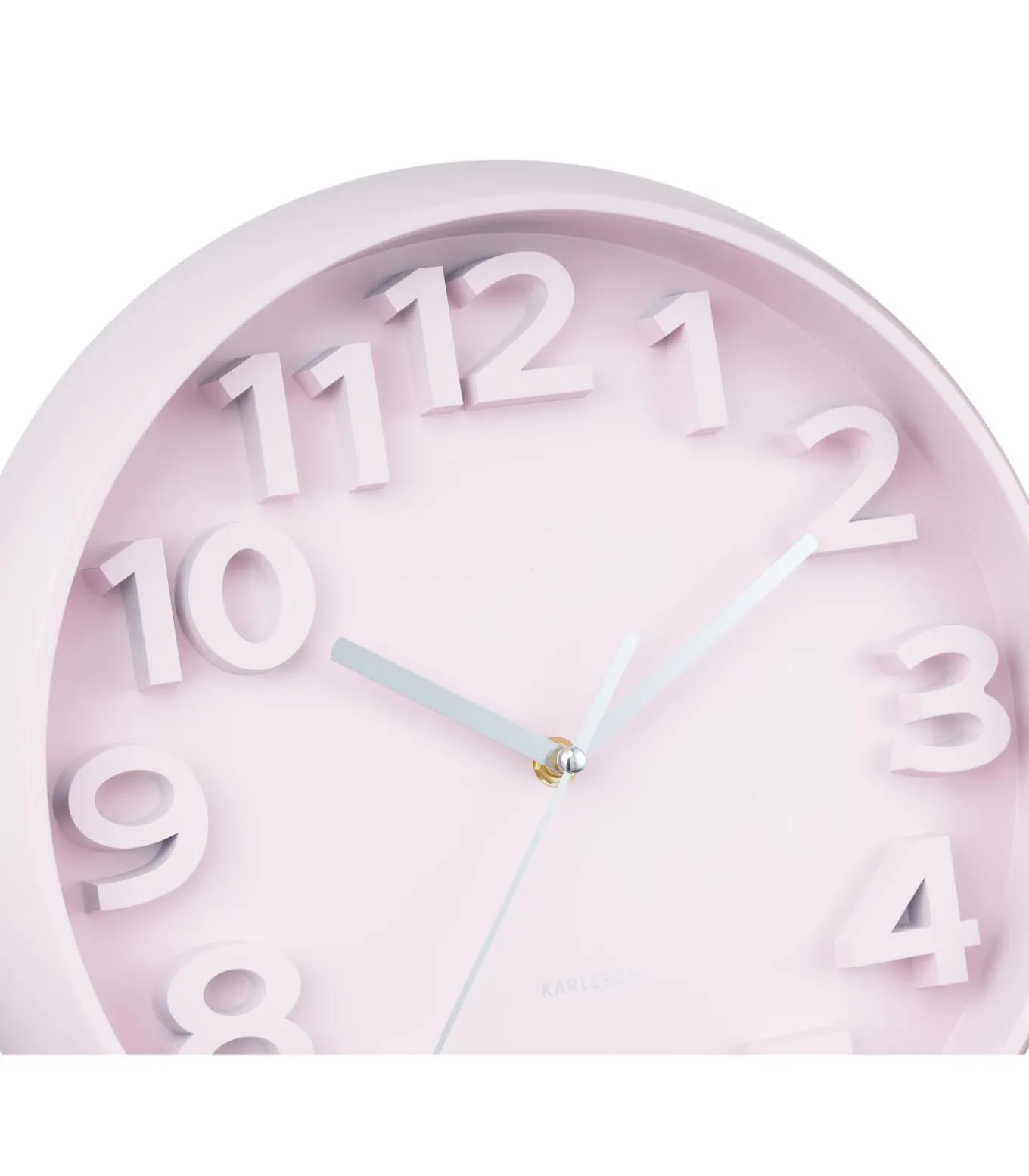 Wandklok Elevated Classic Numbers - Zachtroze - 5x33.5x33.5cm