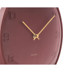 Wandklok Fuerte Dome - Rood - 30.5x30.5x30.5cm