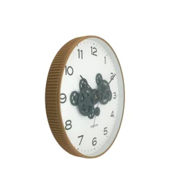 Wandklok Open Gear - Geel - 40.8x40.8x40.8cm