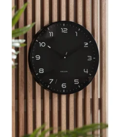 Wandklok Orgullo - Mat zwart - Ø40cm