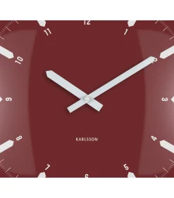 Wandklok Realista Dome - Rood - 35x35x35cm