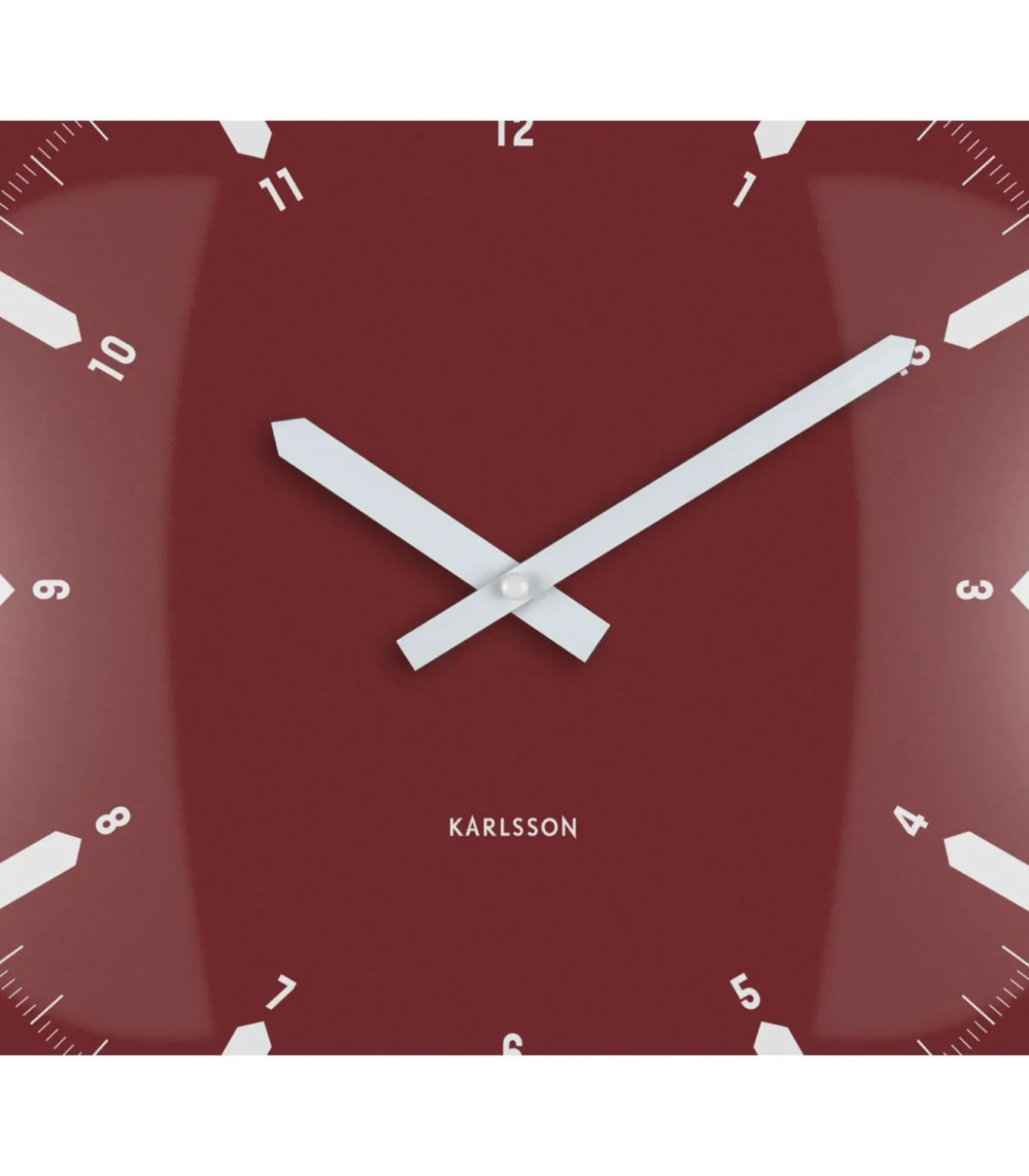 Wandklok Realista Dome - Rood - 35x35x35cm