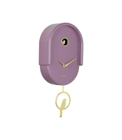 Wandklok Tweet - Paars - 20x8.5x42cm