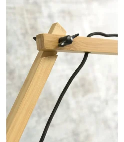 Wandlamp Andes - Bamboe/Zwart - 95x47x55cm