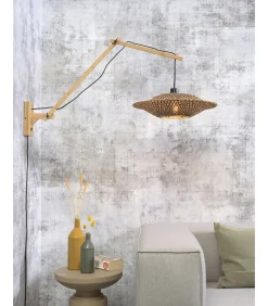 Wandlamp Bali - Bamboe/Zwart - 105x60x55cm