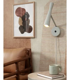 Wandlamp Bordeaux - Grijs - 10.5x26x34.5cm