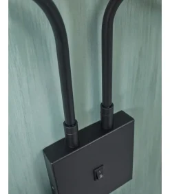 Wandlamp Bremen - Zwart - 130x60x49cm - 2L