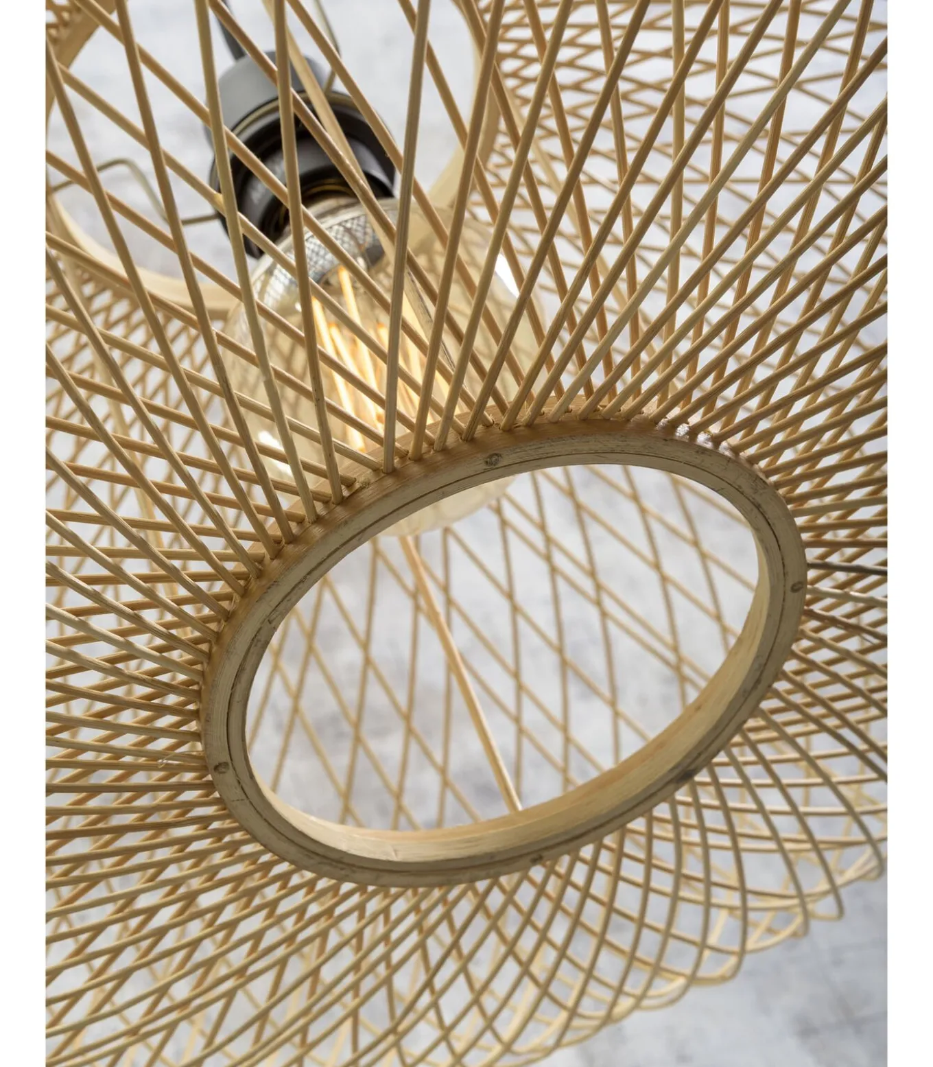 Wandlamp Cango - Bamboe - 105x60x60cm