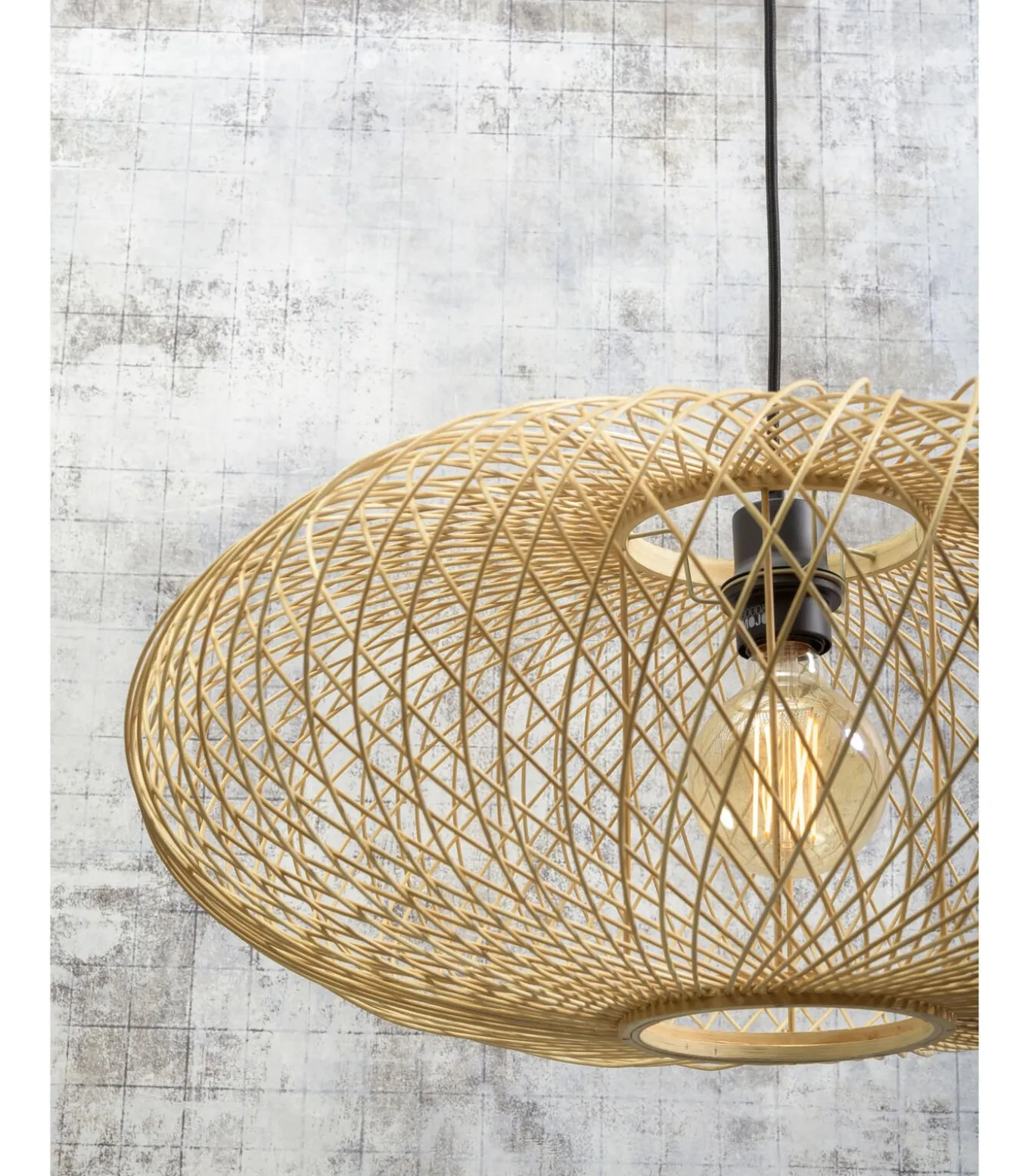 Wandlamp Cango - Bamboe - 105x60x60cm