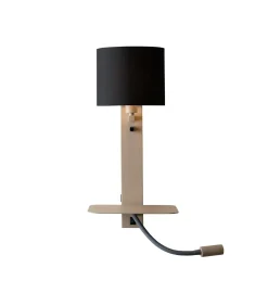 Wandlamp Florence - Bruin - 24x24x52cm