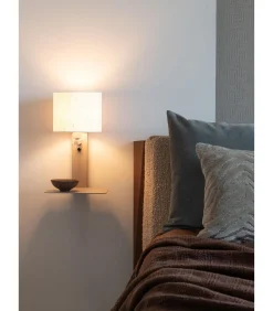 Wandlamp Florence - Bruin - 24x24x42cm