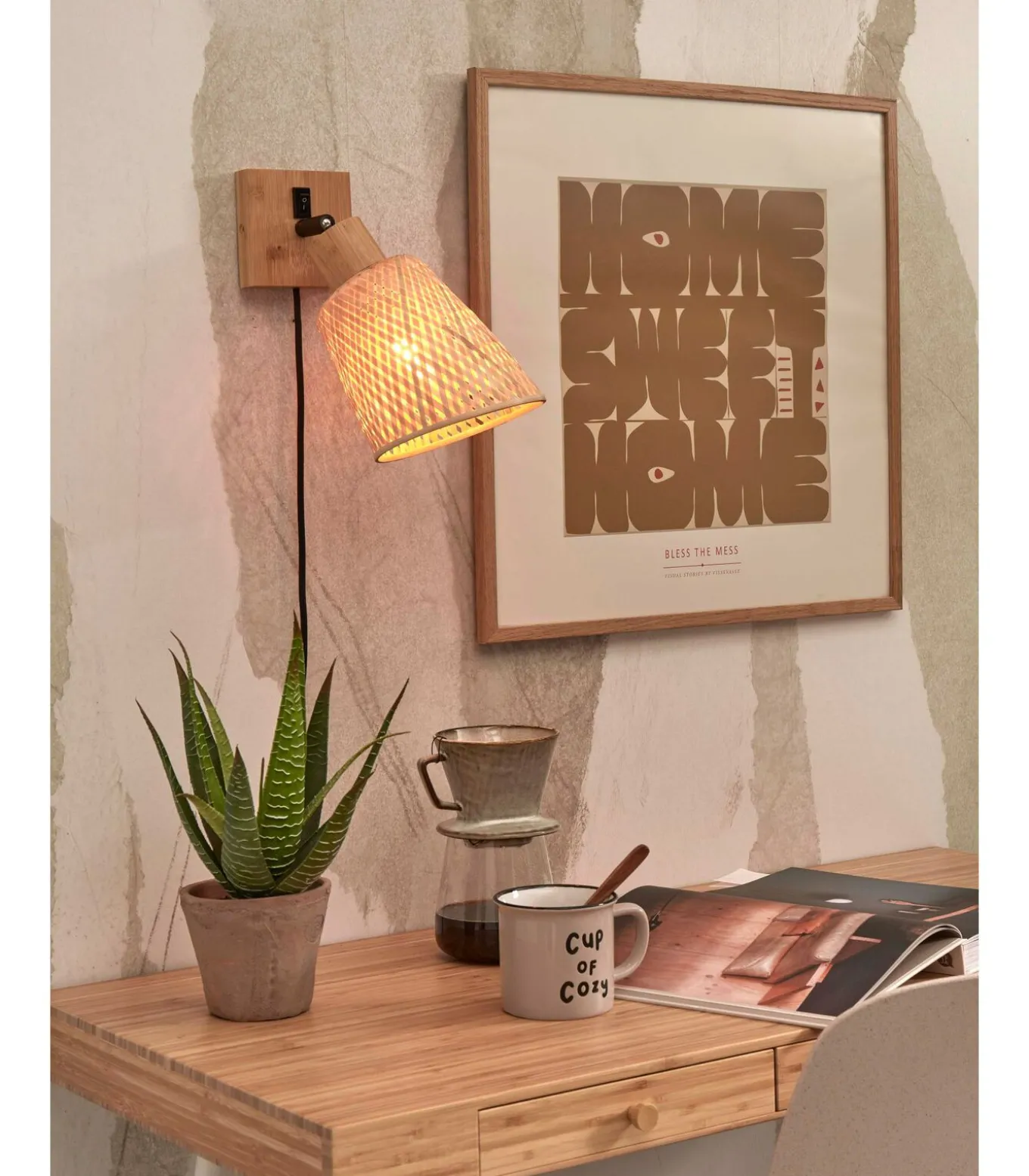 Wandlamp Java - Bamboe - Ø15cm
