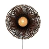 Wandlamp Kalimantan - Bamboe/Zwart - Ø60cm
