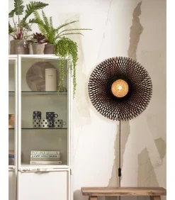 Wandlamp Kalimantan - Bamboe/Zwart - Ø60cm