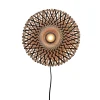 Wandlamp Kalimantan - Bamboe/Zwart - Ø30cm