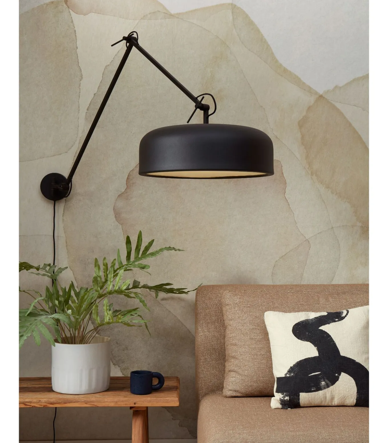 Wandlamp Marseille - Zwart - Ø48cm