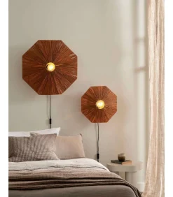 Wandlamp Panama - Bruin - 45x7x45cm