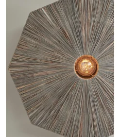 Wandlamp Panama - Donker grijs - 65x7x65cm