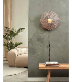 Wandlamp Panama - Donker grijs - 45x7x45cm