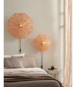 Wandlamp Panama - Naturel - 65x7x65cm