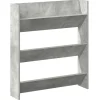 Wandschoenenkast 80x18x90 cm spaanplaat betongrijs