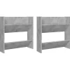 Wandschoenenkasten 2 st 60x18x60 cm spaanplaat betongrijs