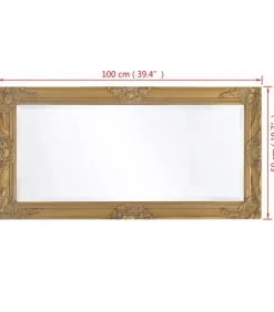 Wandspiegel Barok 100 x 50 cm goud