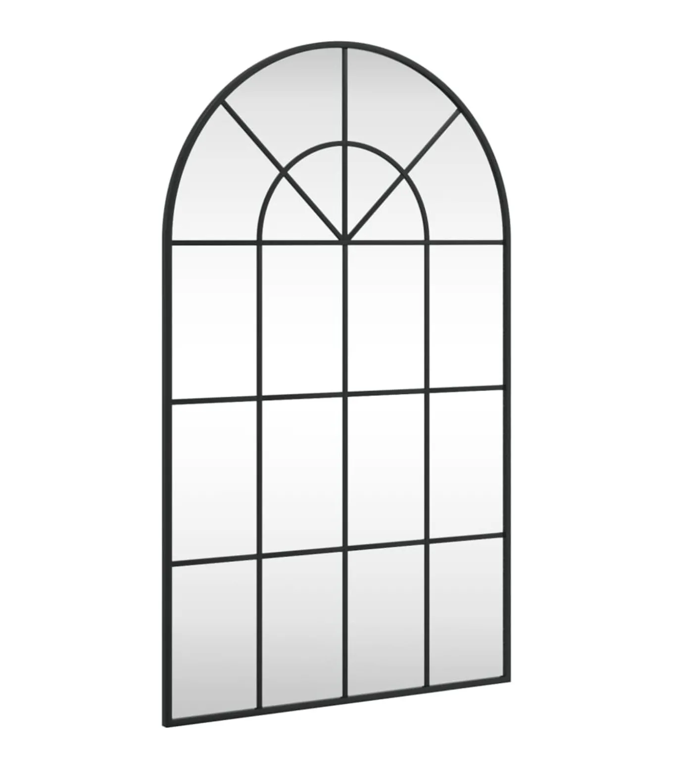 Wandspiegel boog 60x100 cm ijzer zwart