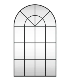 Wandspiegel boog 60x100 cm ijzer zwart