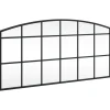 Wandspiegel boog 80x40 cm ijzer zwart