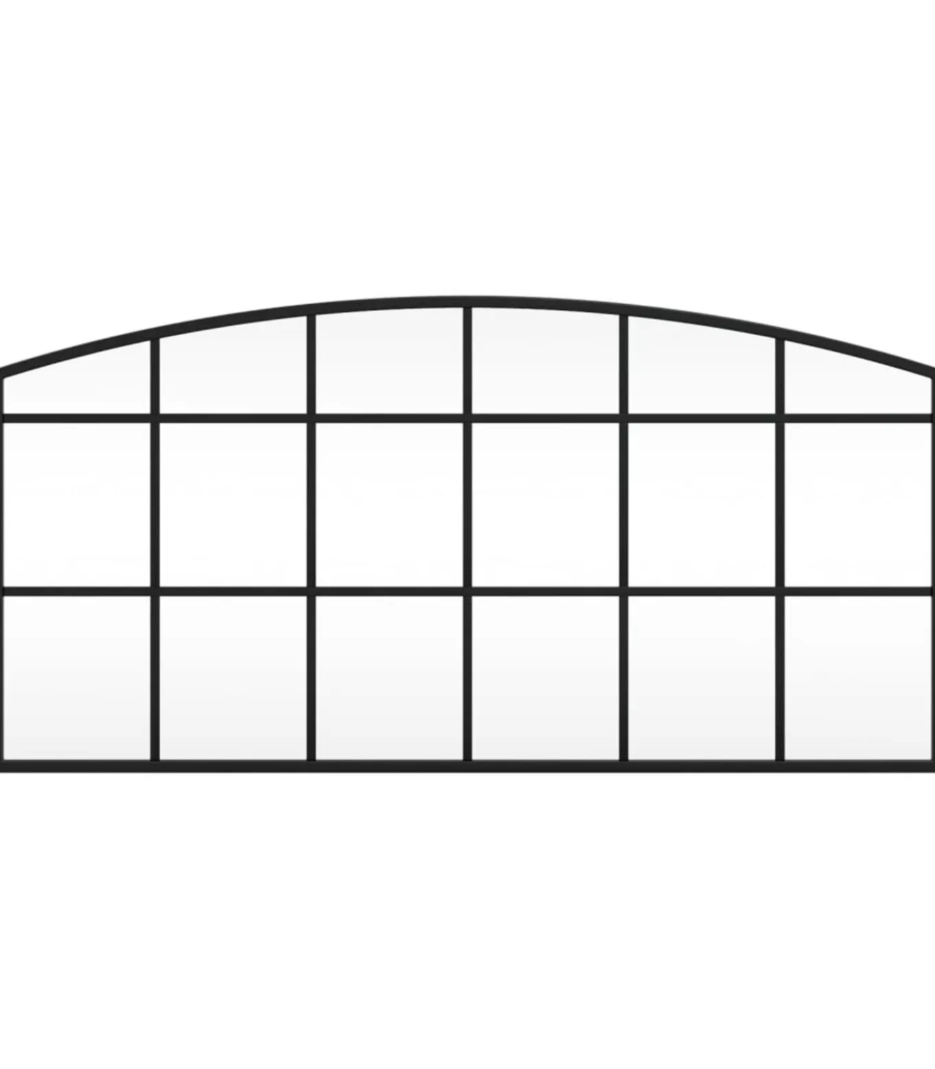Wandspiegel boog 80x40 cm ijzer zwart
