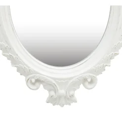 Wandspiegel kasteel stijl 56x76 cm wit