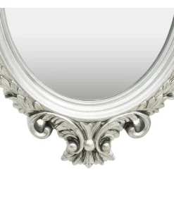 Wandspiegel kasteel stijl 56x76 cm zilverkleurig