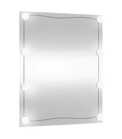Wandspiegel met LED's rechthoekig 50x60 cm glas